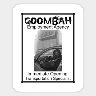 Goombah Employment Agency: Transportation Specialist Sticker